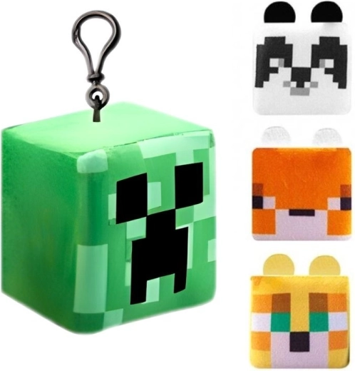 Minecraft cubo di peluche – portachiavi con clip