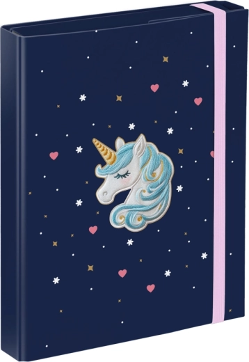 Cartelline per quaderni scolastici A5 BAAGL Unicorn Gold