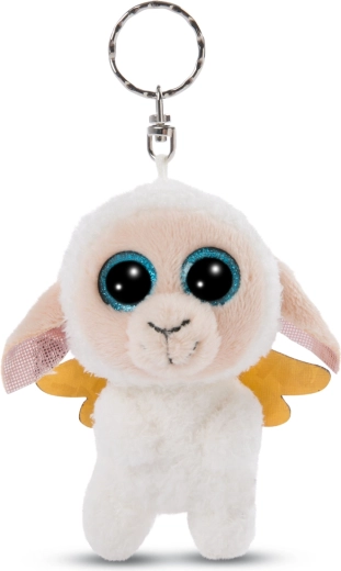 Portachiavi in peluche Nici Glubschis pecorella angelica Nalla 9 cm