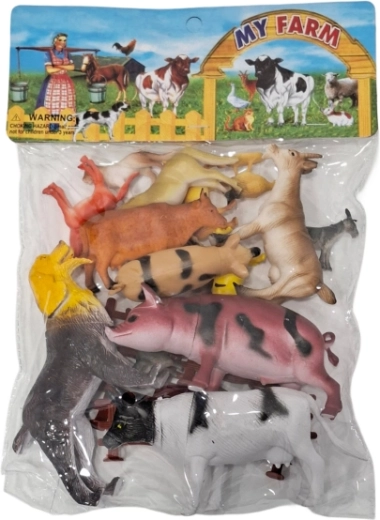 Set di figurine di animali da fattoria – 15 pezzi