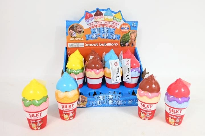 Bollicine di sapone a forma di gelato (espositore da 12 pz)