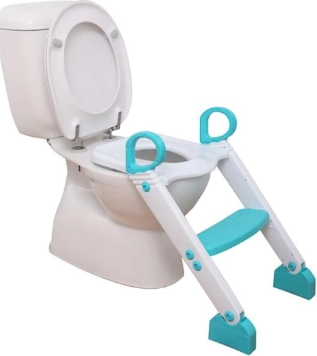 Dreambaby rialzo con riduttore WC e scaletta per bambini, pieghevole, turchese e bianco