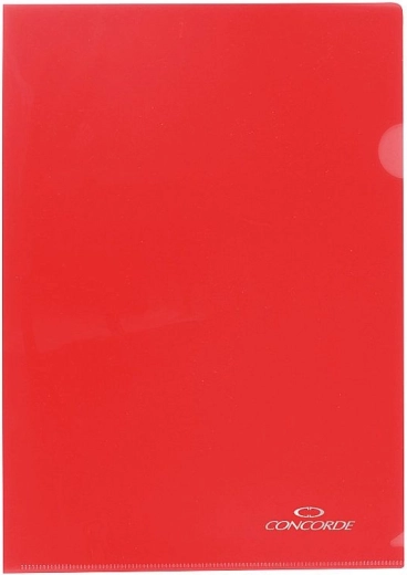 Busta portadocumenti A4 a L con intaglio, 180 µm, rossa, 10 pz
