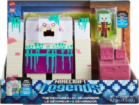 Action figure MINECRAFT LEGENDS Devastator con slime + Guardiano