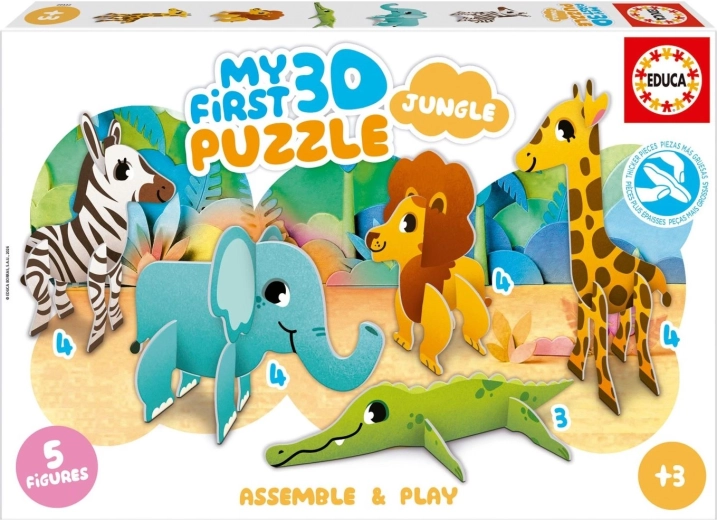 Educa I miei primi puzzle 3D Giungla 5 in 1