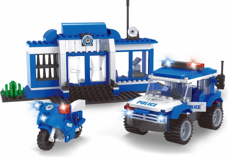 Set da costruzione compatibile BLOXO stazione di polizia
