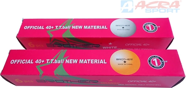 Palline da ping-pong Brother 1star profi 40 mm - set da 6 pz