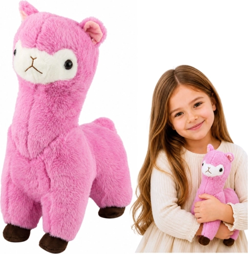 Alpaca (lama) di peluche rosa 28 cm - 1 pezzo