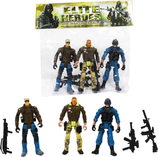 Action figure soldati – set da 3 pezzi