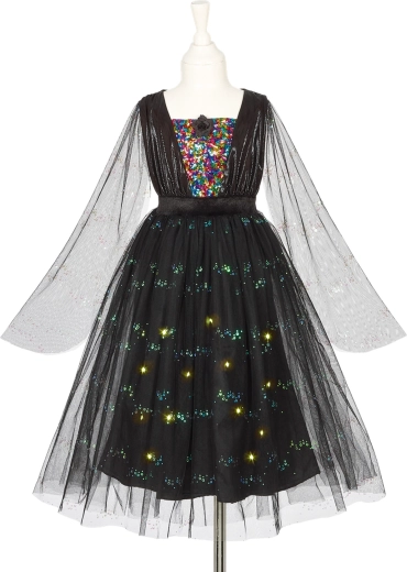 Costume da strega per bambina Agatha con gonna illuminata, 98–104 cm