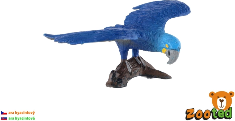 Ara giacinto – statuina 9 cm - 1 pezzo