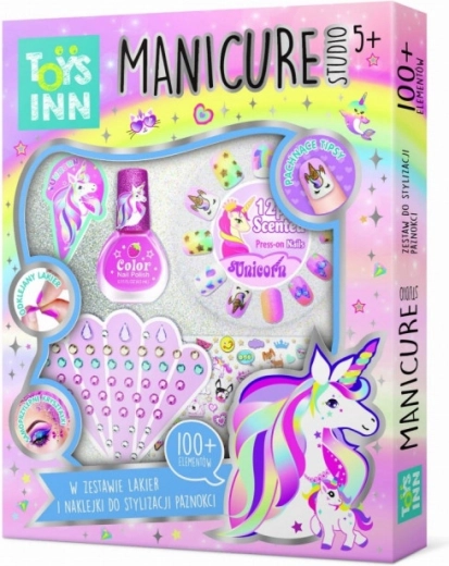 studio di manicure unicorn – set per unghie per bambini