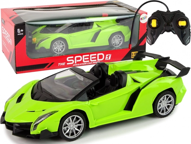 Auto sportivo telecomandato R/C 1:18 verde
