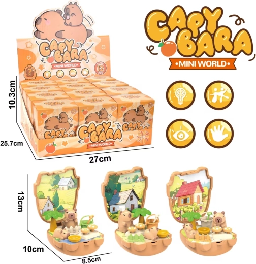 Statuetta di capibara in scatolina – set 10 cm