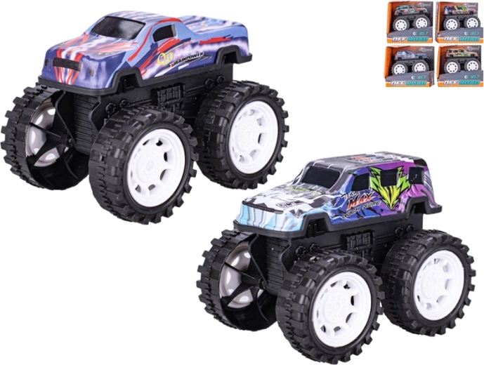 Fuoristrada in metallo con meccanismo a inerzia 10 cm