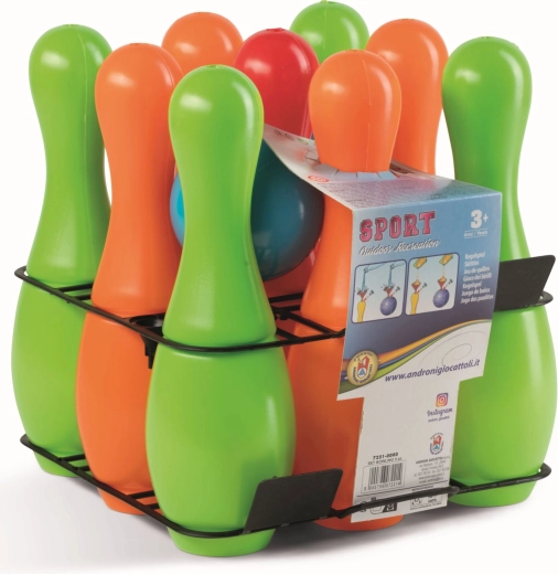Set bowling Androni riempibile con acqua o sabbia, 27 cm