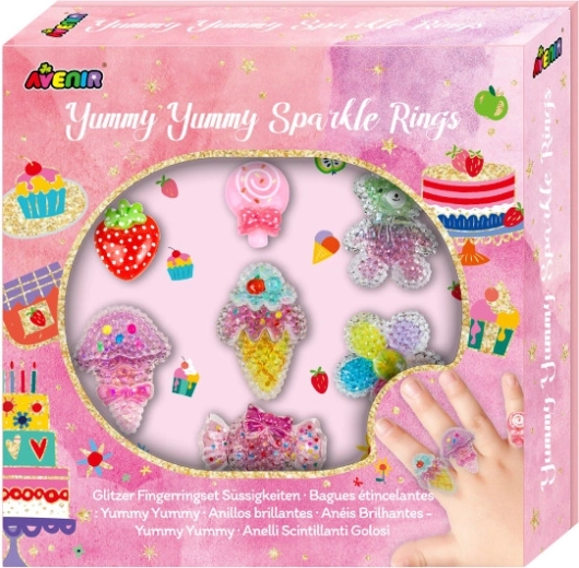 Anellini scintillanti Smakołyki – set da 7 pezzi