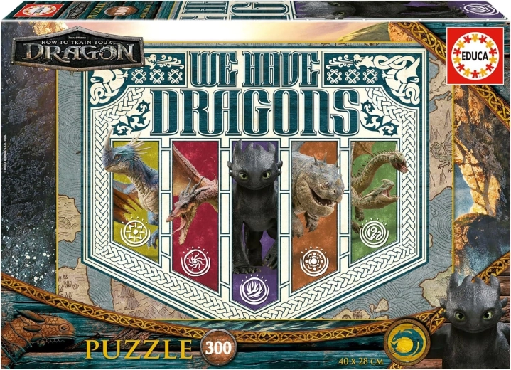 Educa puzzle Come addestrare il tuo drago 300 pezzi