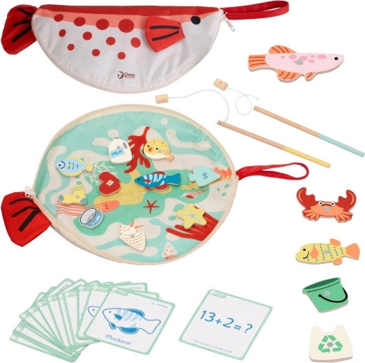 Classic World gioco di pesca magnetico con carte, 35 pezzi