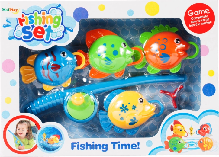 Gioco per bambini pesca dei pesciolini – set blu
