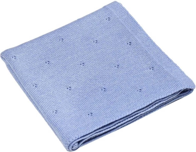 Coperta in merino NANNA Apollo blu