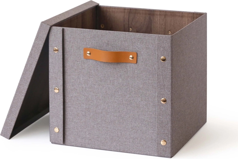 Scatola portaoggetti con coperchio 30 × 30 × 28 cm in carta e cartone