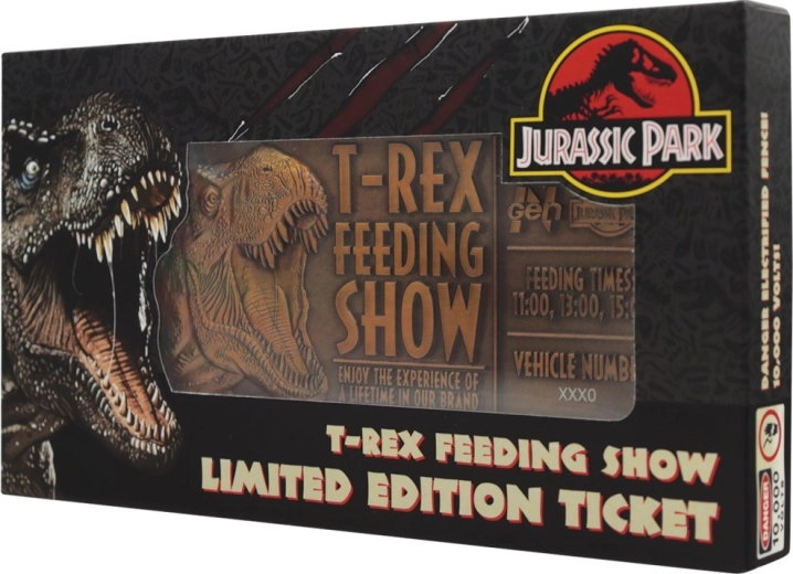 Biglietto da collezione in metallo JURASSIC PARK