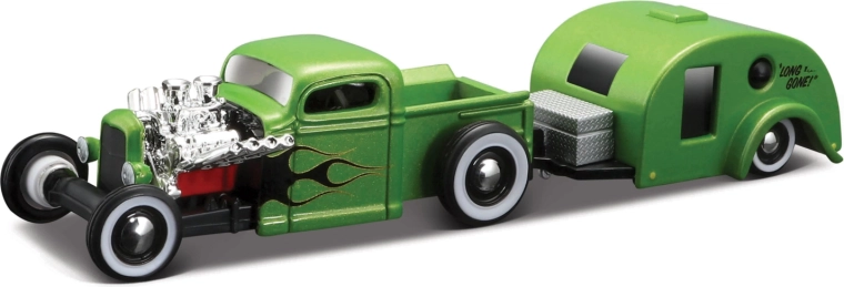 Maisto Design Tow & Go pick-up Chevrolet con roulotte