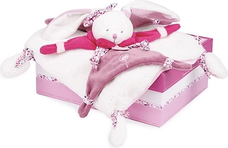 Set regalo Doudou con coniglietto rosa in peluche coccolo
