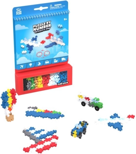 Plus-Plus Activity trasporti, set da costruzione 2D/3D, 125 pezzi