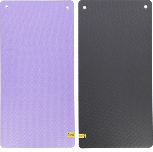 Tappetino fitness da studio con occhielli HMS Premium, viola