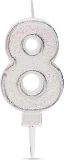 Candela per torta a forma di numero 8