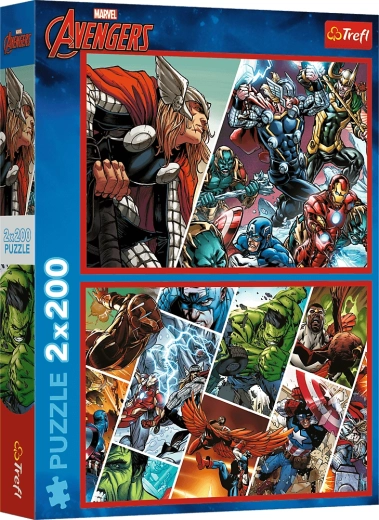 Puzzle 2×200 pezzi Avengers – Difensori del Mondo MARVEL