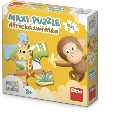 Puzzle maxi baby Dino Prima esperienza Animali africani, 15 pezzi