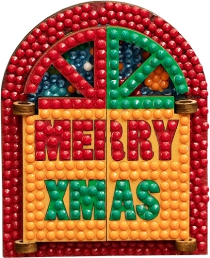 2Kids Toys pittura con diamanti magnete finestra merry christmas - 1 pezzo