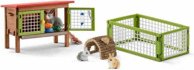 Recinto per conigli Schleich Farm World