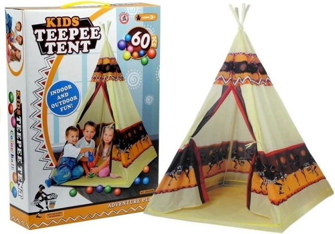Tipi indiano per bambini con palline 155 cm