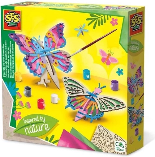 SES Creative decorazione di farfalle in legno
