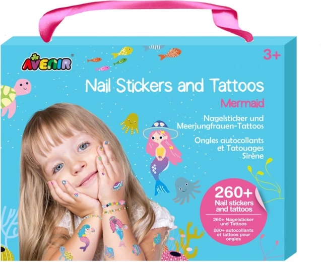 Adesivi per unghie e tatuaggi – sirena