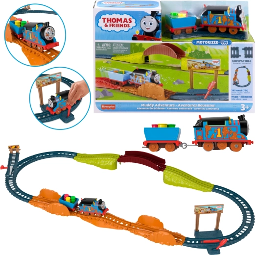 Fisher-Price Thomas e i suoi amici Avventura nel fango di Thomas con motore e binari