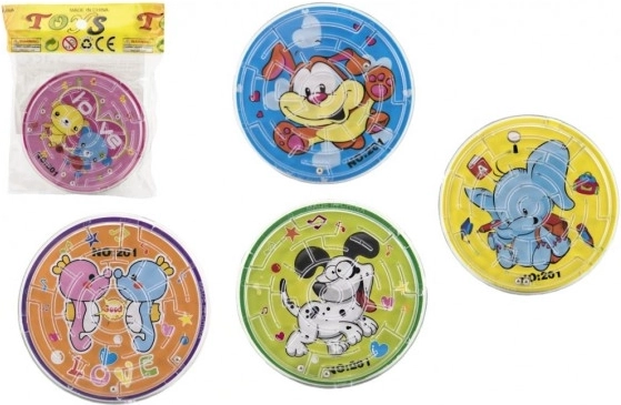 Labirinto a biglie tascabile per bambini - animaletti