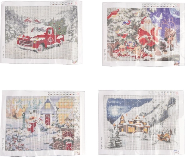 Kit creativo di diamond painting con motivi natalizi