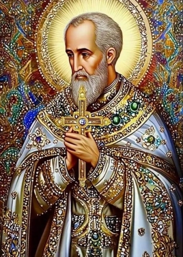 Norimpex pittura con diamanti icona di San Nicola 30 × 40 cm