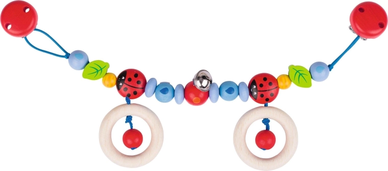 Catena per passeggino con coccinella e clip
