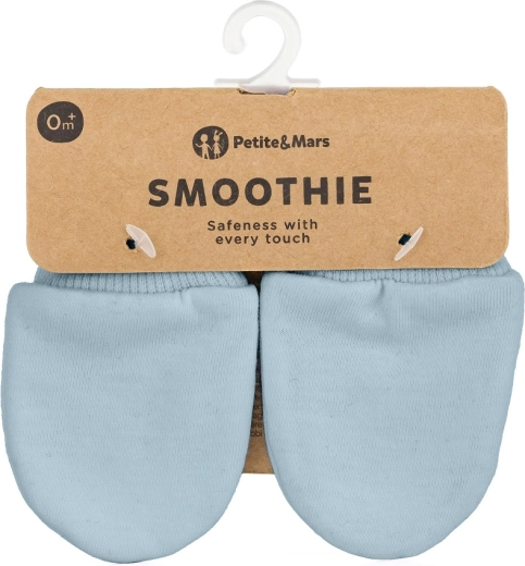 Guantini neonatali Petite&Mars Smoothie Sky Blue