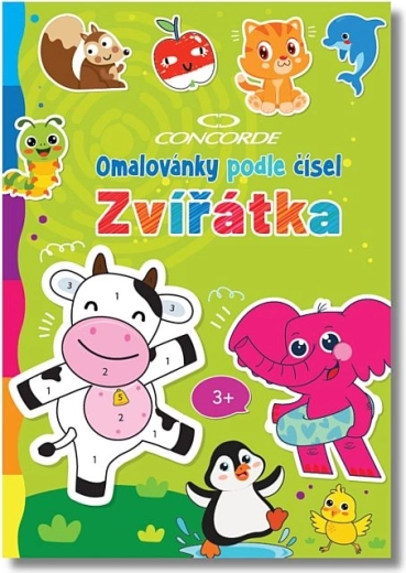 Libro da colorare secondo i numeri Concorde – animaletti