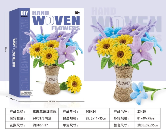 Kit creativo per realizzare un bouquet morbido – girasoli e gigli