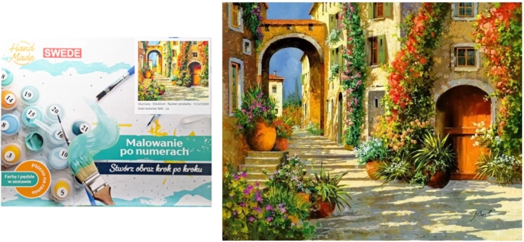 Dipingi con i numeri – Vicolo nella cittadina