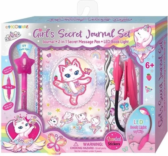 PECOWARE diario con lampada e gattina ballerina