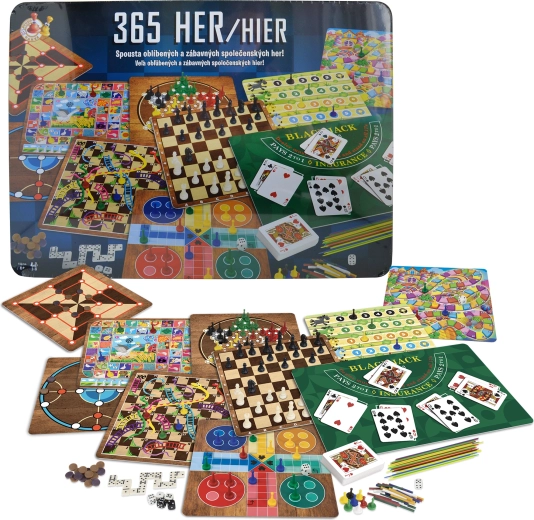 Studo Games 365 giochi da tavolo in astuccio di latta